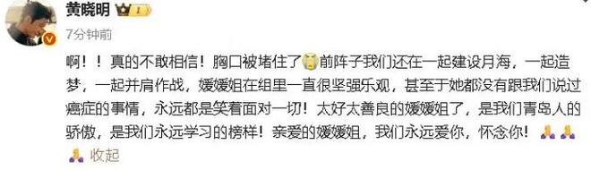 夫辛柏青悲痛发文赵丽颖等多位明星悼念冰球突破豪华版演员朱媛媛患癌去世丈(图9)